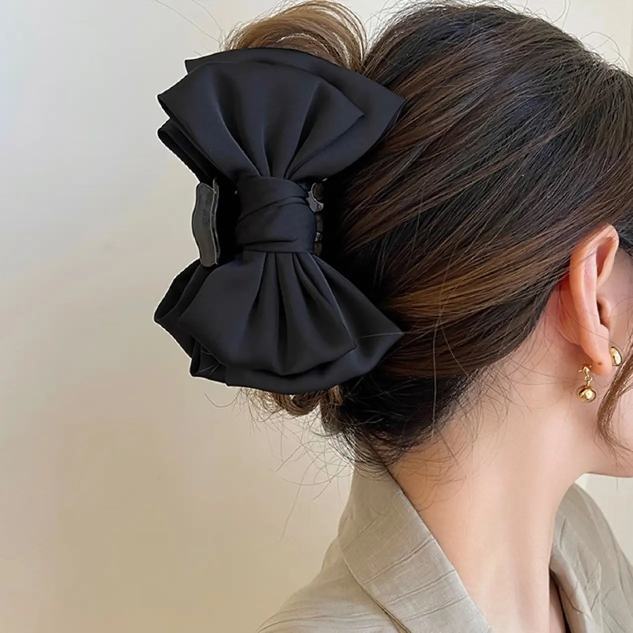 右右家韩版发饰(2~50）ins气质百搭头饰黑色法式超仙