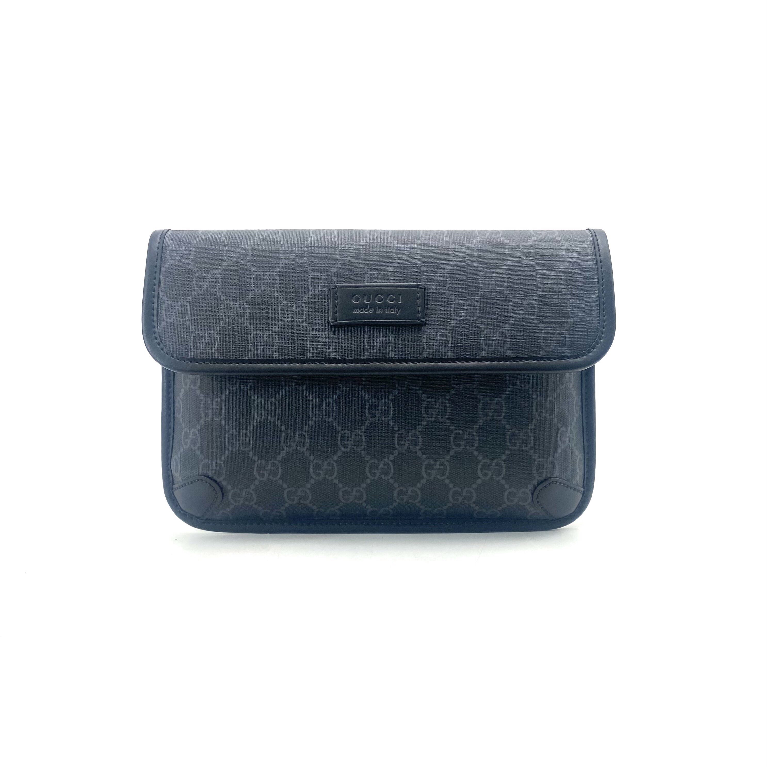 99新 GUCCI/古驰 99新 古驰 黑老花斜挎胸包 尺寸24/17