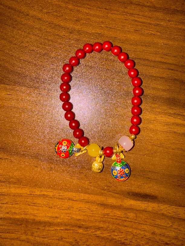 含辰砂工艺品sc1074朱砂吞金兽手串（无礼盒）