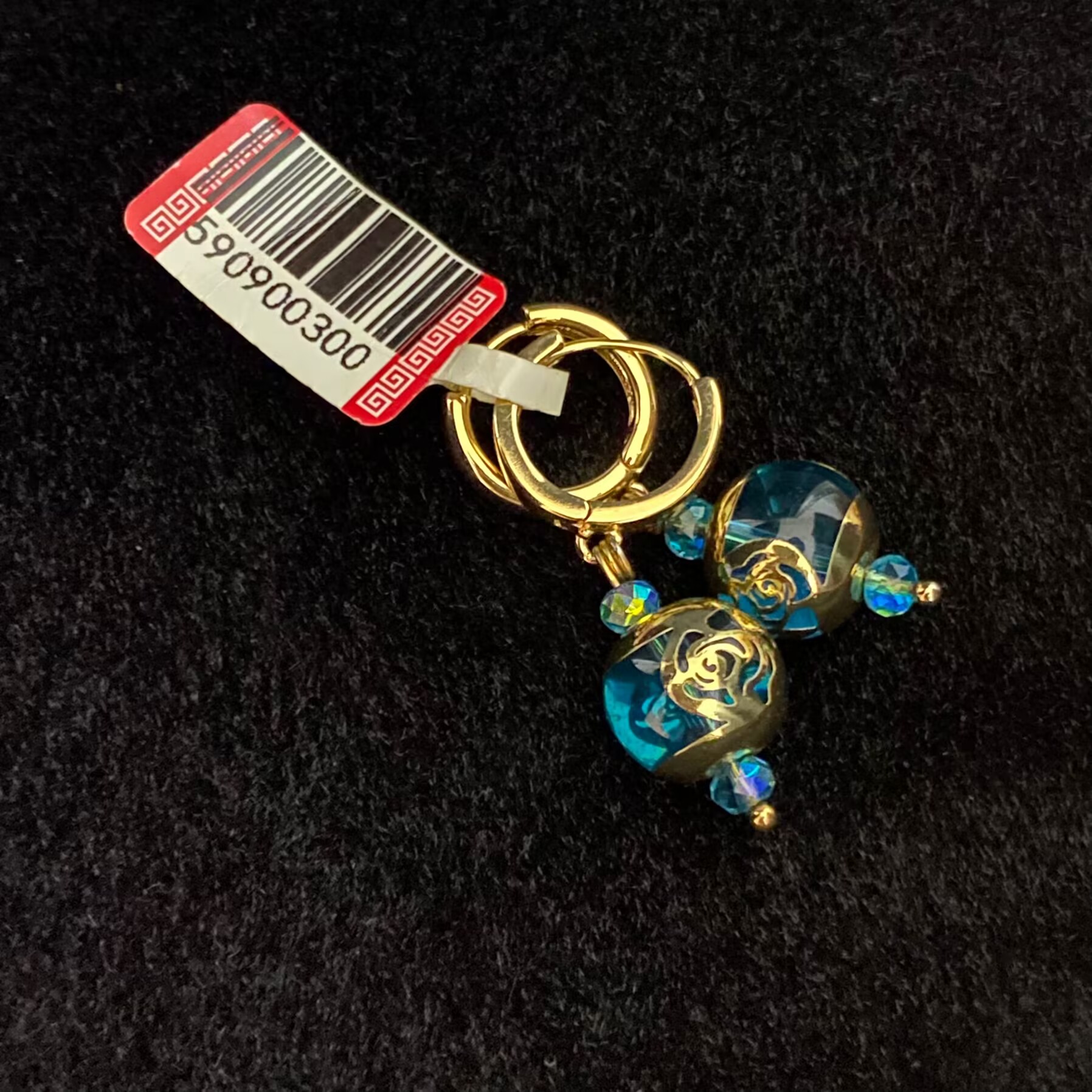 非金属珐琅耳饰 K4906 蓝色耳饰百搭时尚