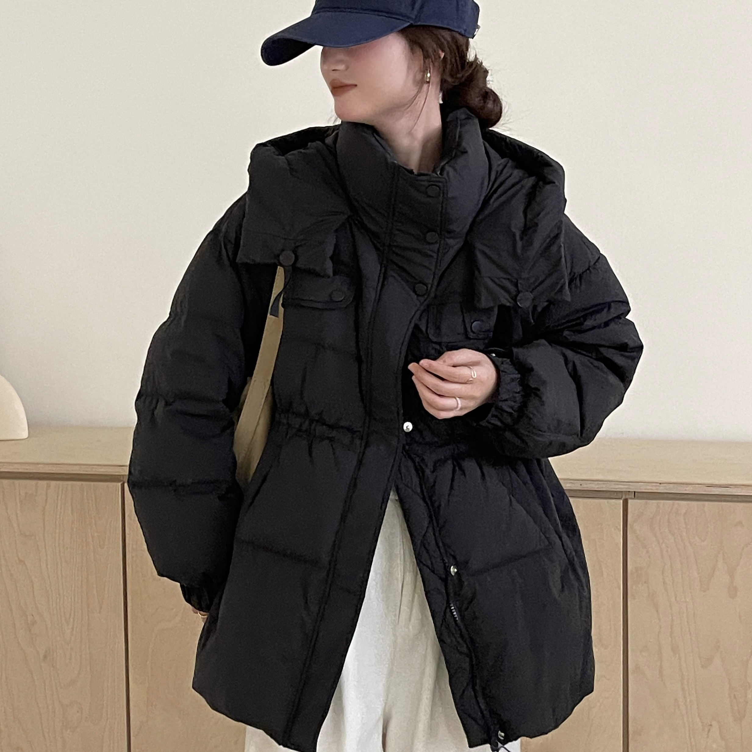 2025大码羽绒服女韩版一手长收腰显瘦加厚保暖冬季时尚百搭外套