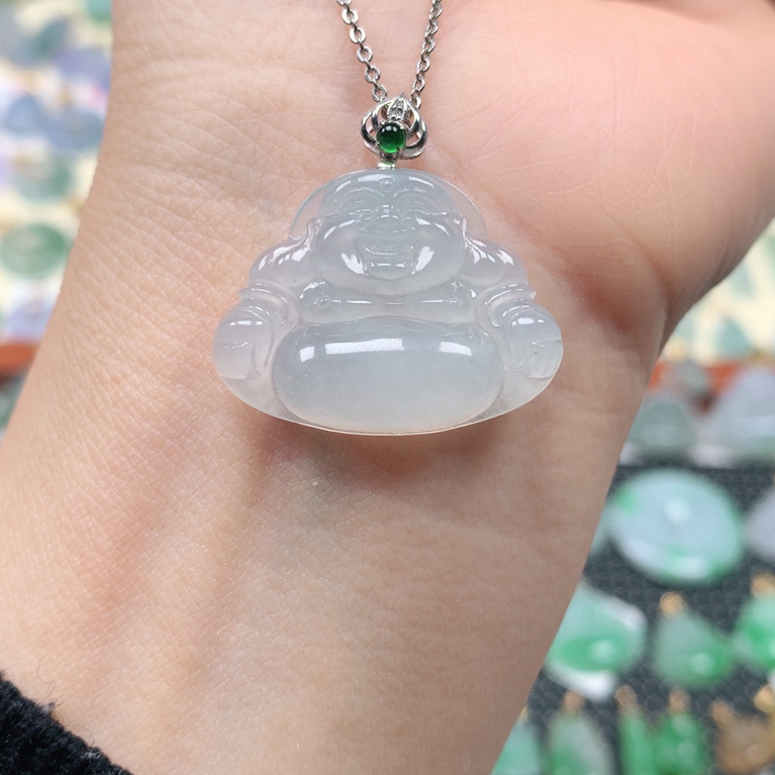 【闪购商品】翡翠吊坠(不含链)18K金镶嵌