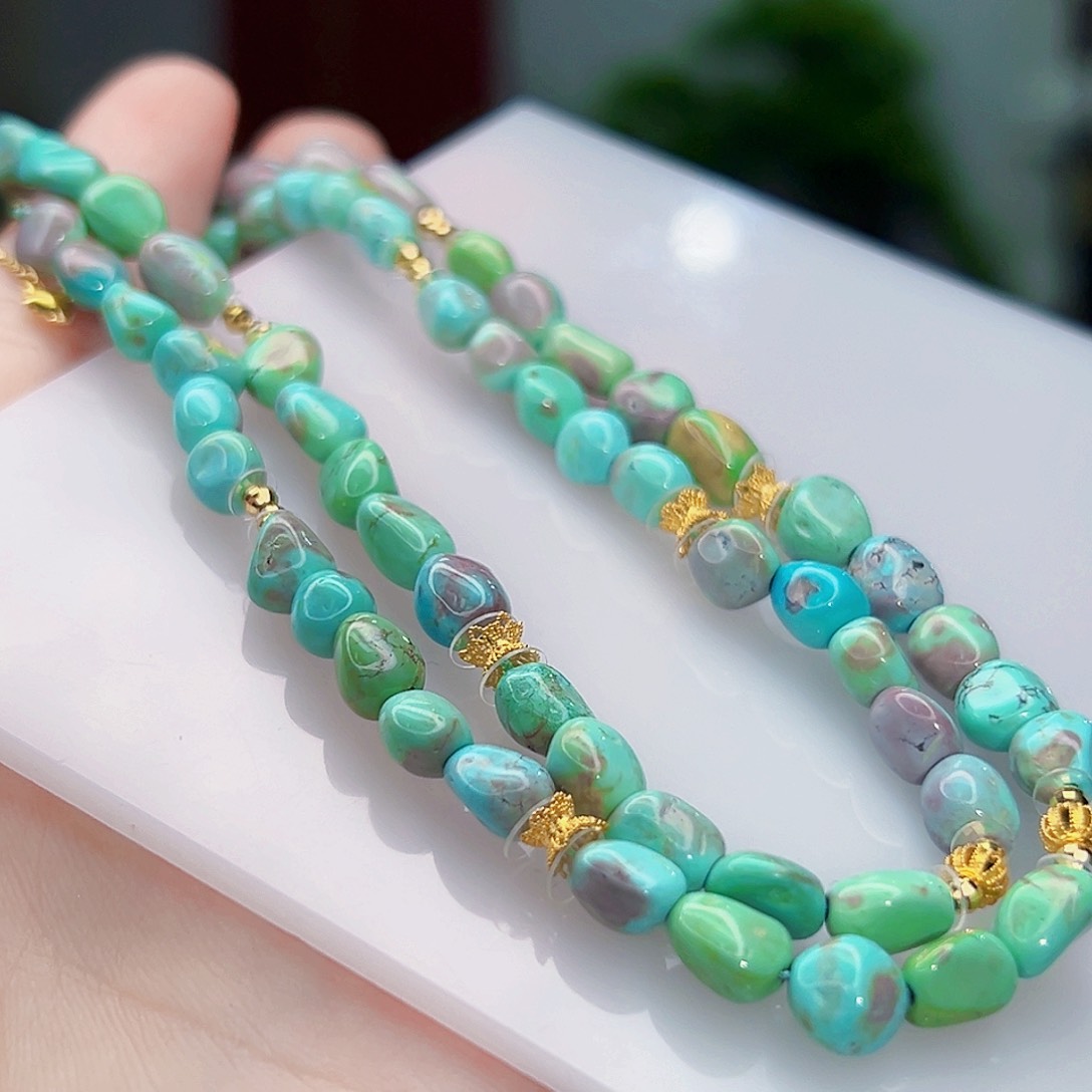 18K金镶嵌绿松石珠宝奇石