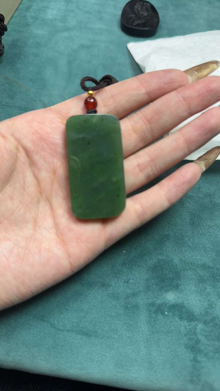 和田玉碧玉平安牌