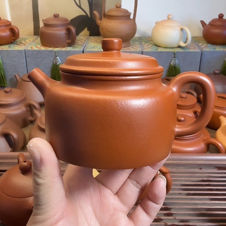茶杯紫砂全手工朱泥230cc瑕疵