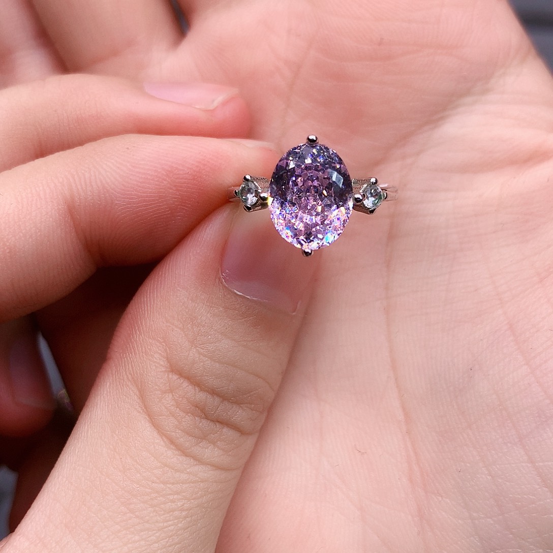 碧玺戒指银S925镶嵌