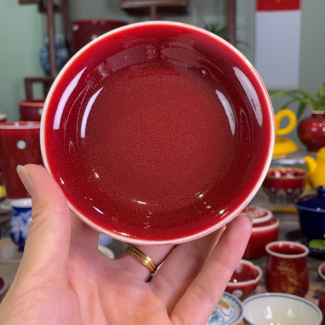 清欢雅玩原矿郎红福利杯垫