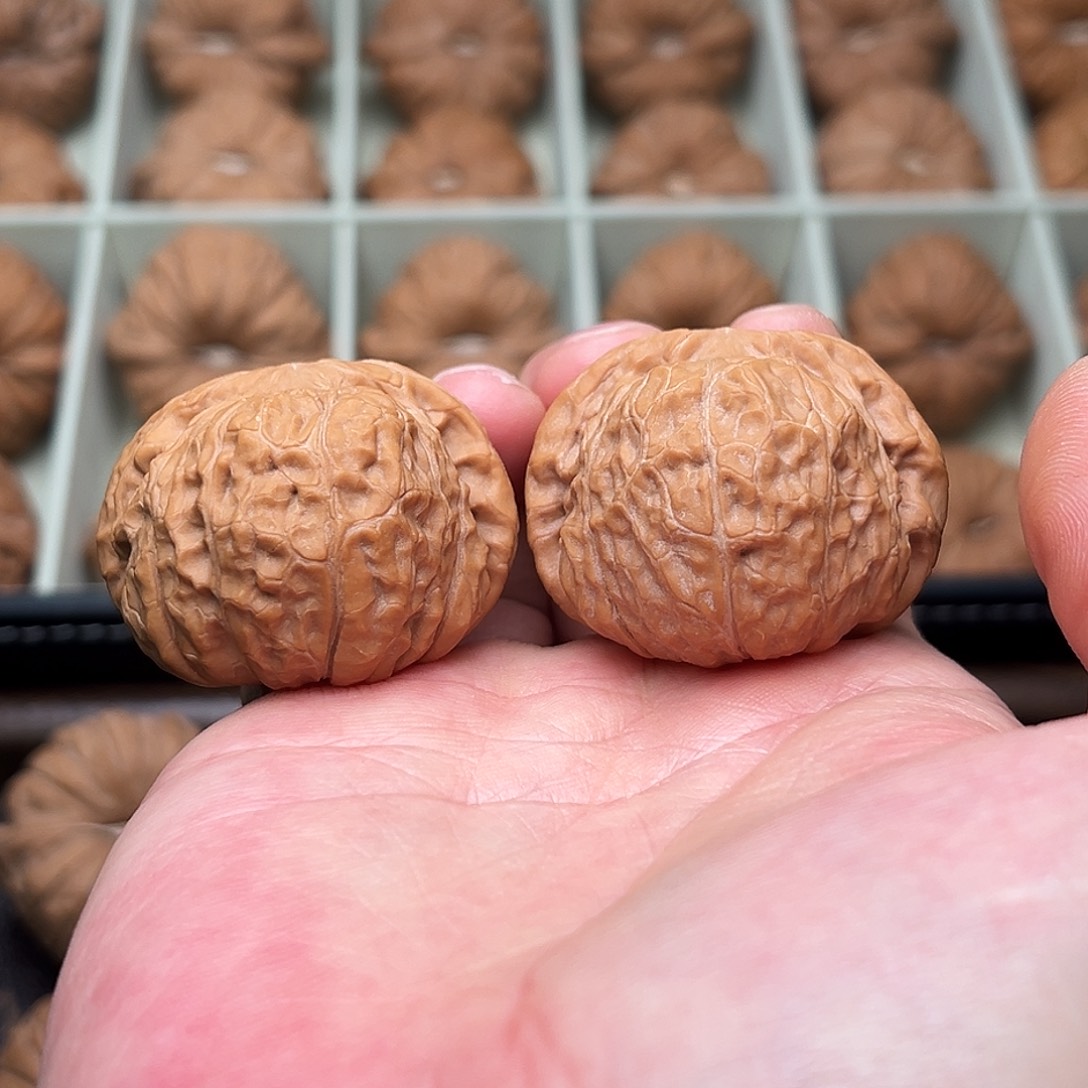 吊坠文玩核桃1051南瓜墩 橘红皮 练手对