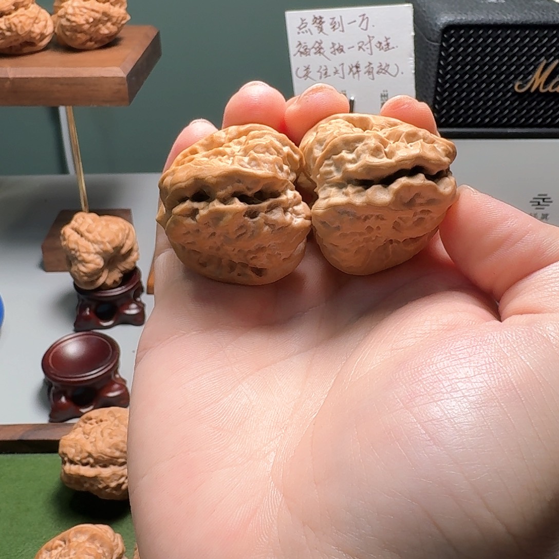 足***军吊坠文玩核桃择真严选40延庆四开背八蹬腿蛙王