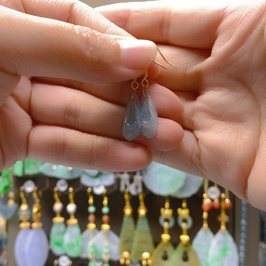 未镶嵌翡翠耳饰翡翠