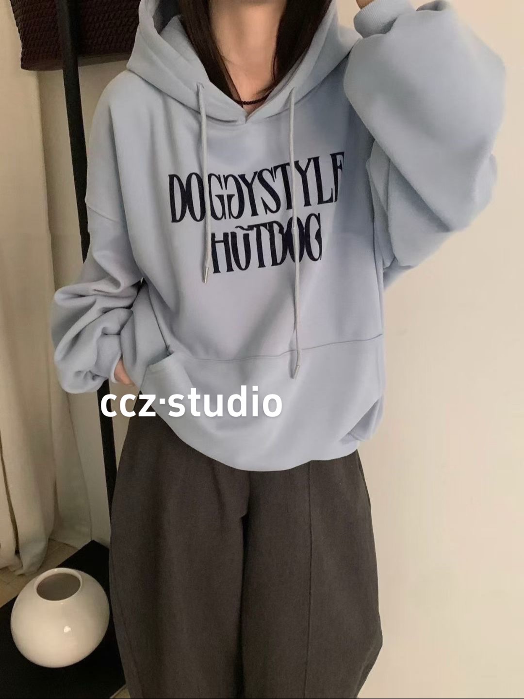 【050-099】-【CCZ.Studio】韩版简约休闲百搭加绒卫衣女装系列ins