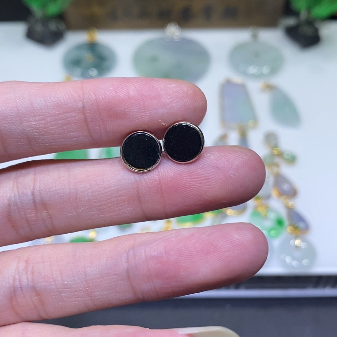 翡翠银S925镶嵌吊坠(不含链)