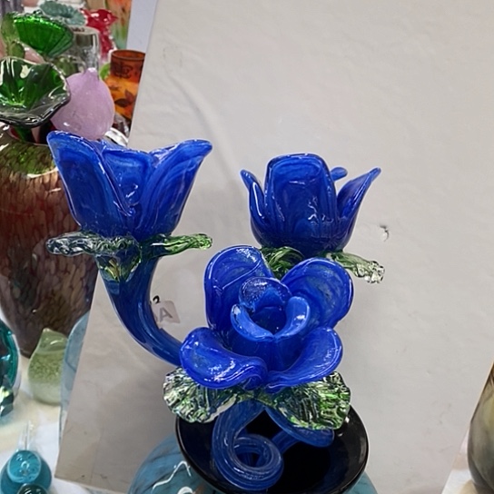 琉璃花瓶高45厘米