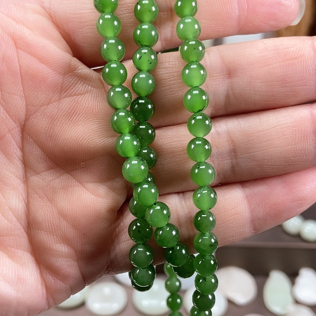 和田玉（碧玉）手链未镶嵌