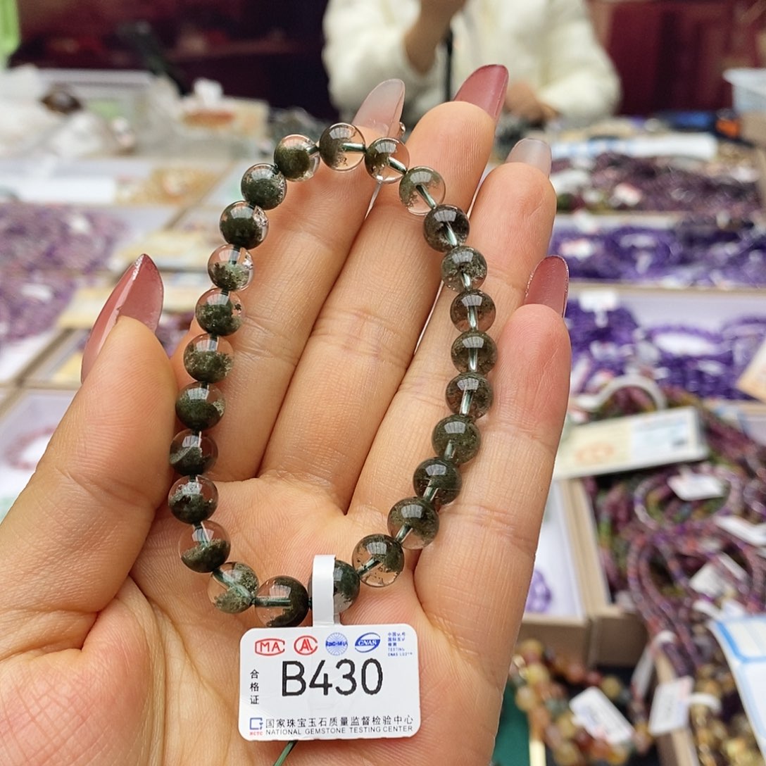 水晶手链未镶嵌雯*B430绿幽灵