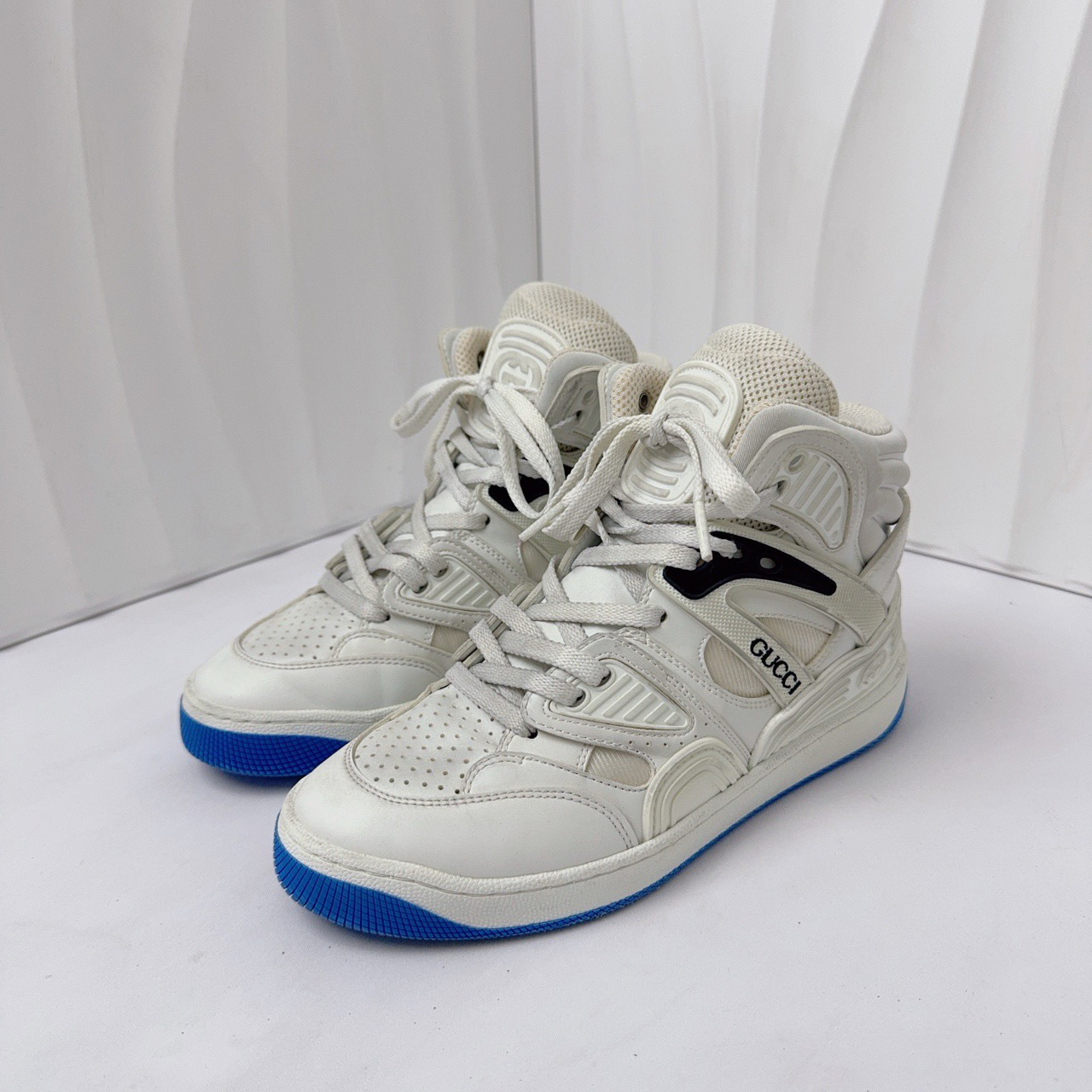 95新 GUCCI/古驰 35码/高帮做旧运动鞋/