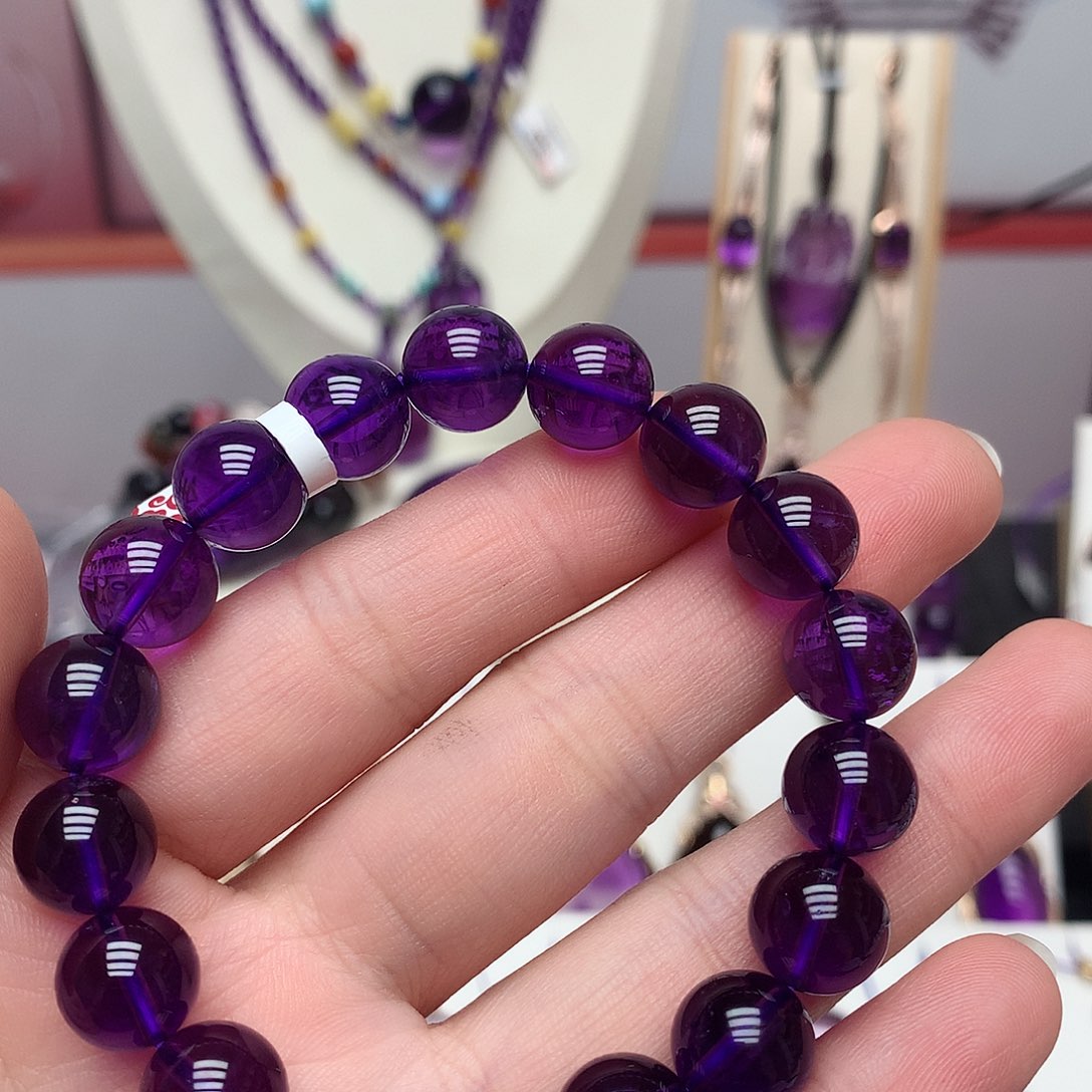 紫晶乌拉圭手串毕业级未镶嵌