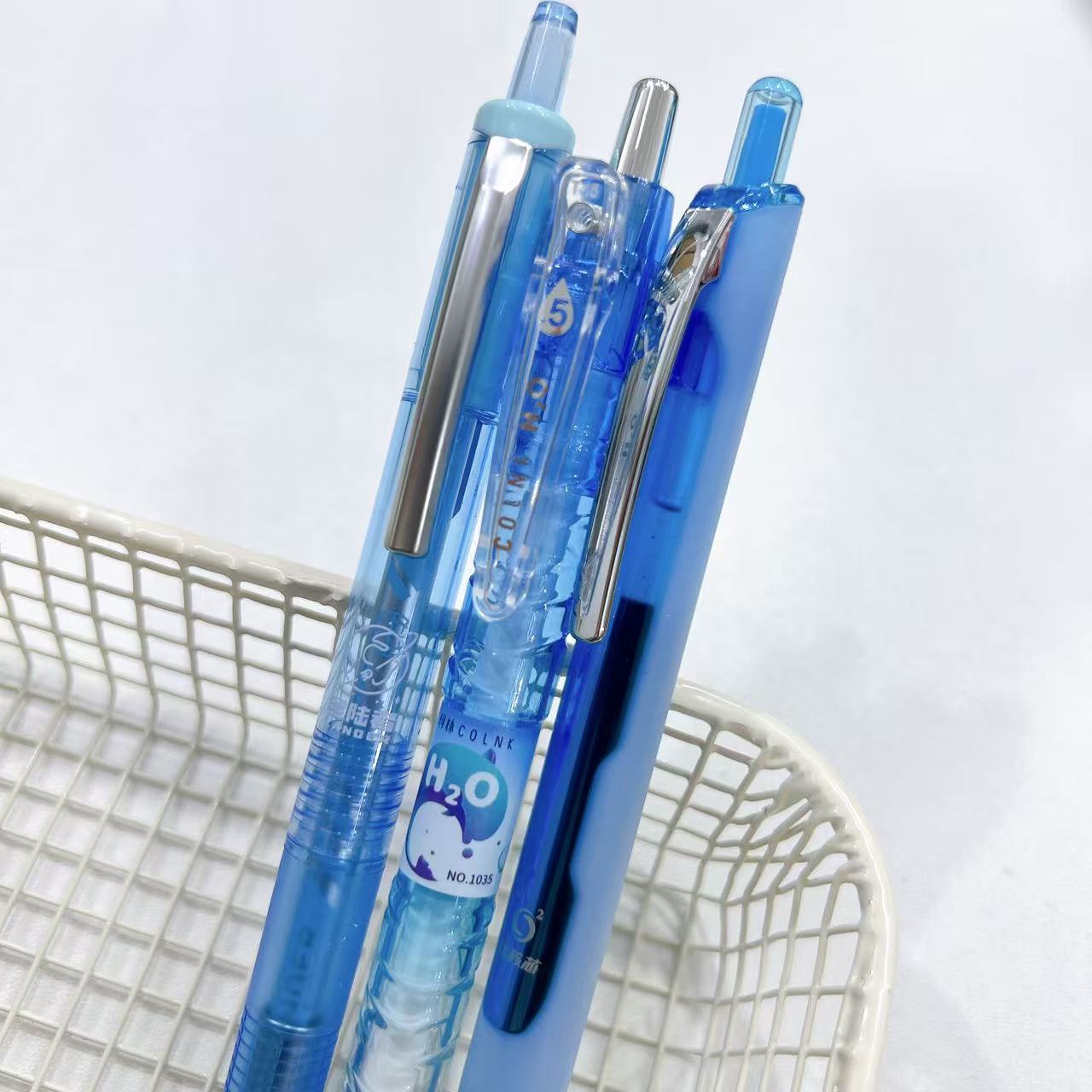 【黑墨/3支】E05蓝杆,小白点柯林宝特瓶deli..掉封蜡不售后