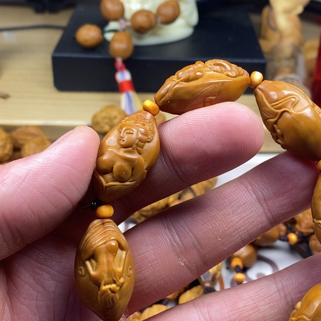 橄榄核手串/手链橄榄核雕刻工艺手串7