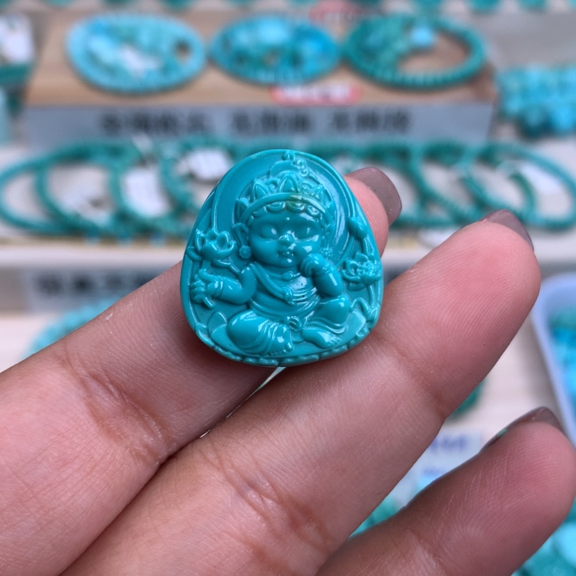 【闪购商品】绿松石银S925镶嵌耳钉铄***乐