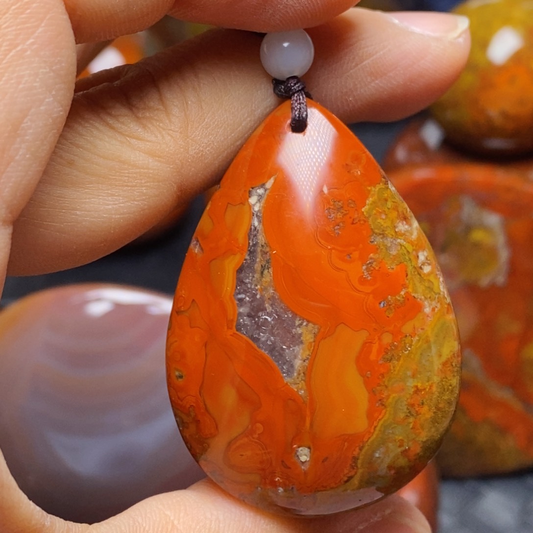 玛瑙/玉髓吊坠(不含链)未镶嵌