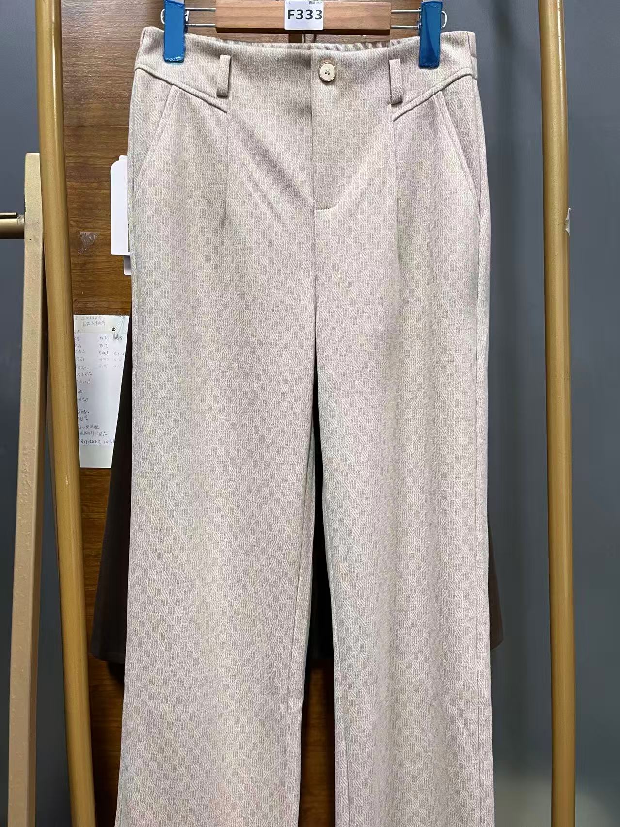 F333休闲加厚一条裤子过冬新款显瘦女士外穿直筒裤