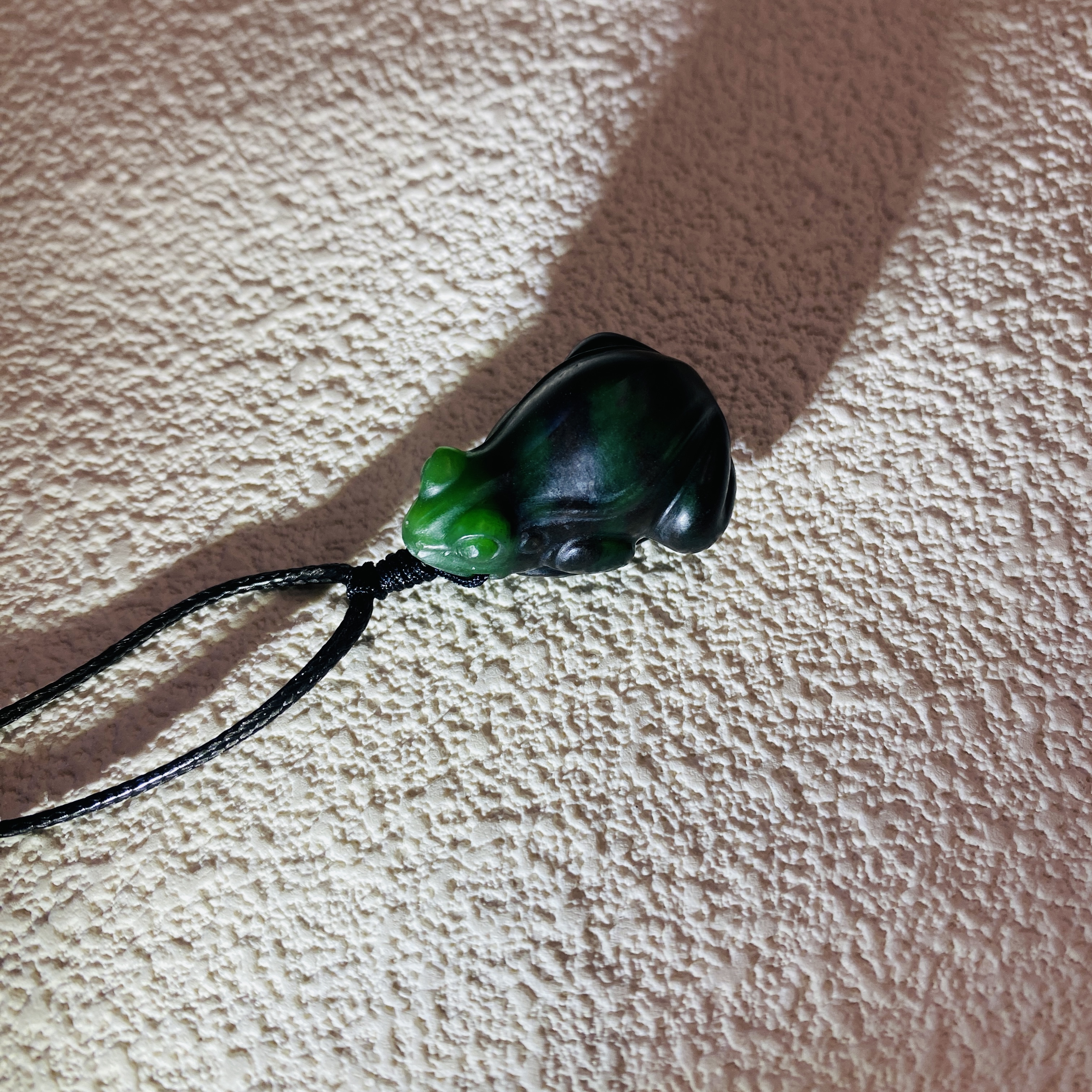 CY19002 和田玉碧玉红皮青蛙项链