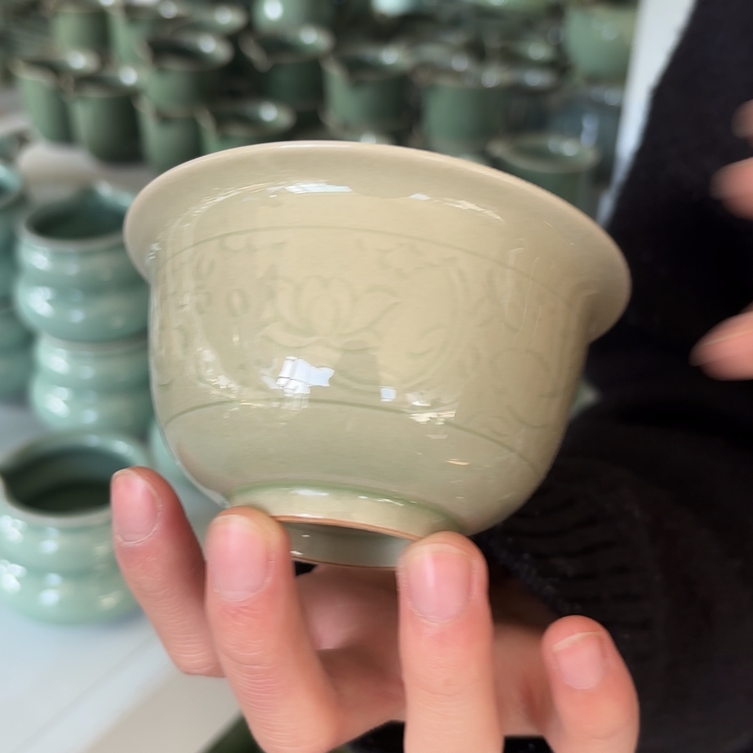 龙泉云间青瓷小米茶器