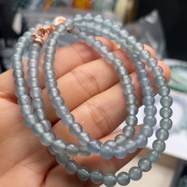 翡翠未镶嵌手链散珠多样性发自选115个