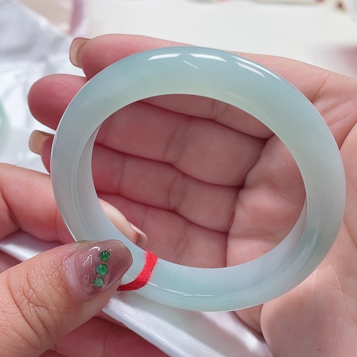 翡翠手镯未镶嵌缅甸翡翠手镯54圈