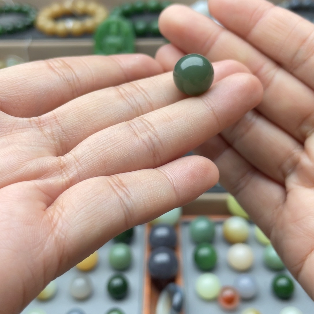 和田玉未镶嵌手链12碧玉