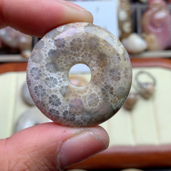 硅化珊瑚（珊瑚玉）颈饰未镶嵌