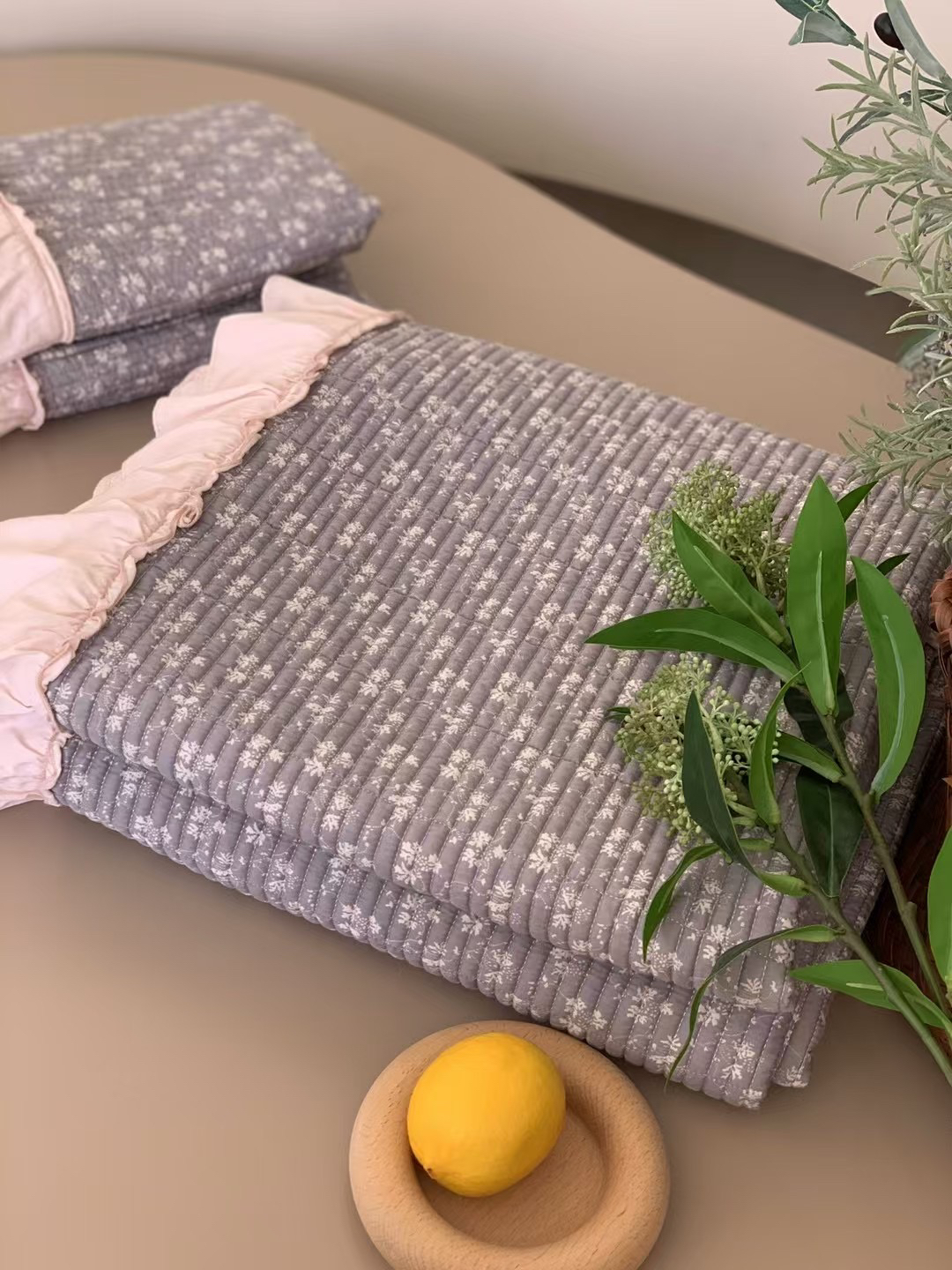 大鹅原单天丝水洗床盖三件套