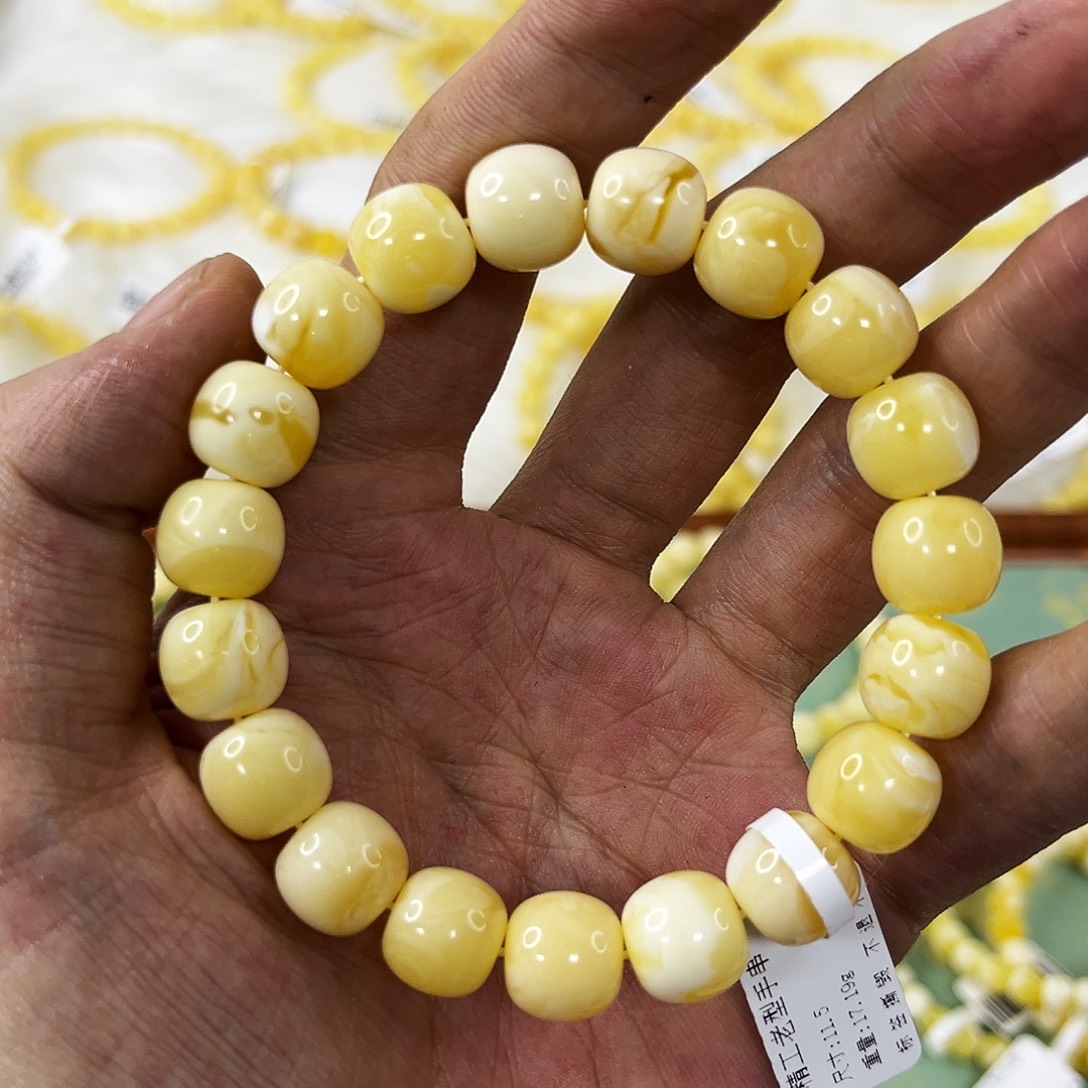 如***！琥珀未镶嵌手链同料11.5mm手串