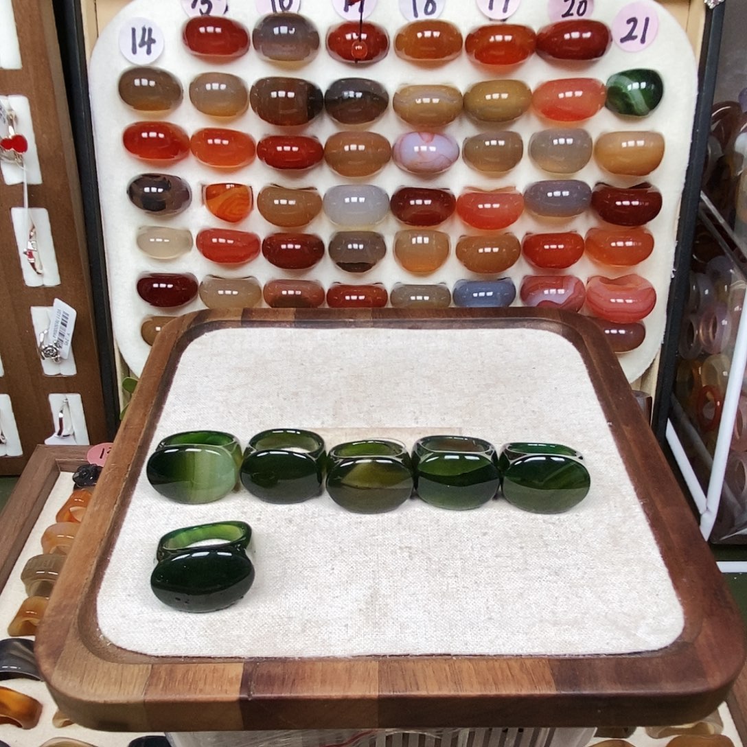 用***2玛瑙/玉髓合金戒指