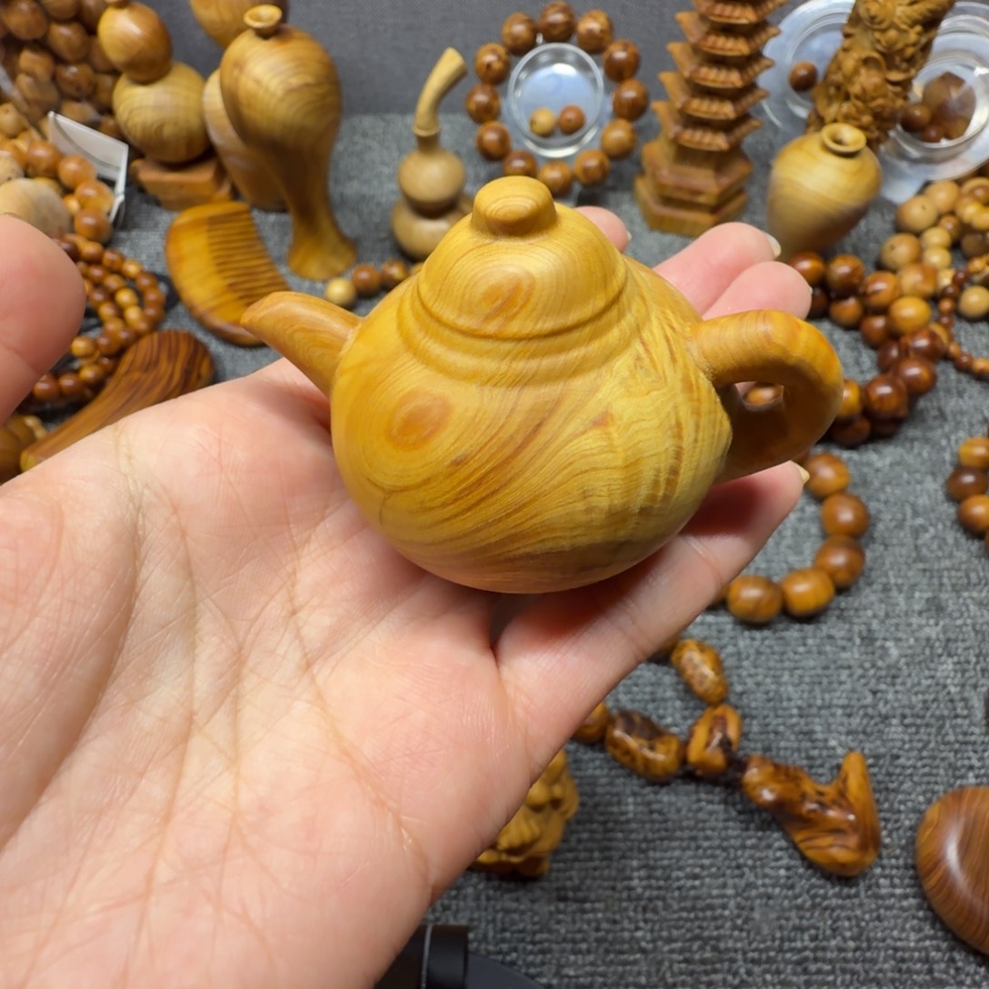 柏木（崖柏）太行崖柏金丝龙胆壶