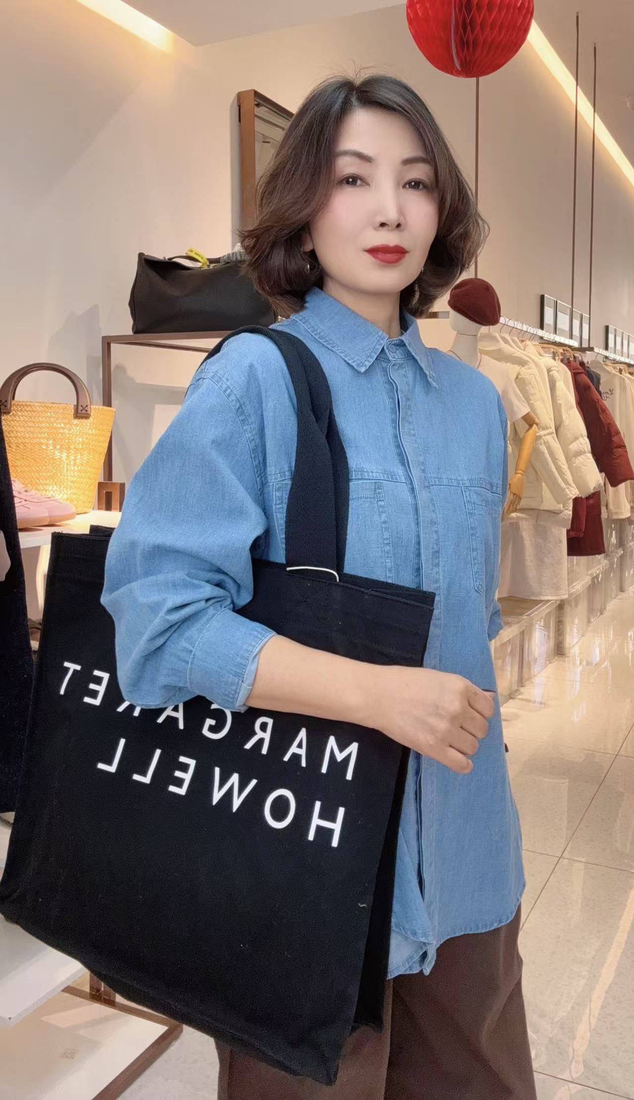 棉麻 牛仔长袖衬衫