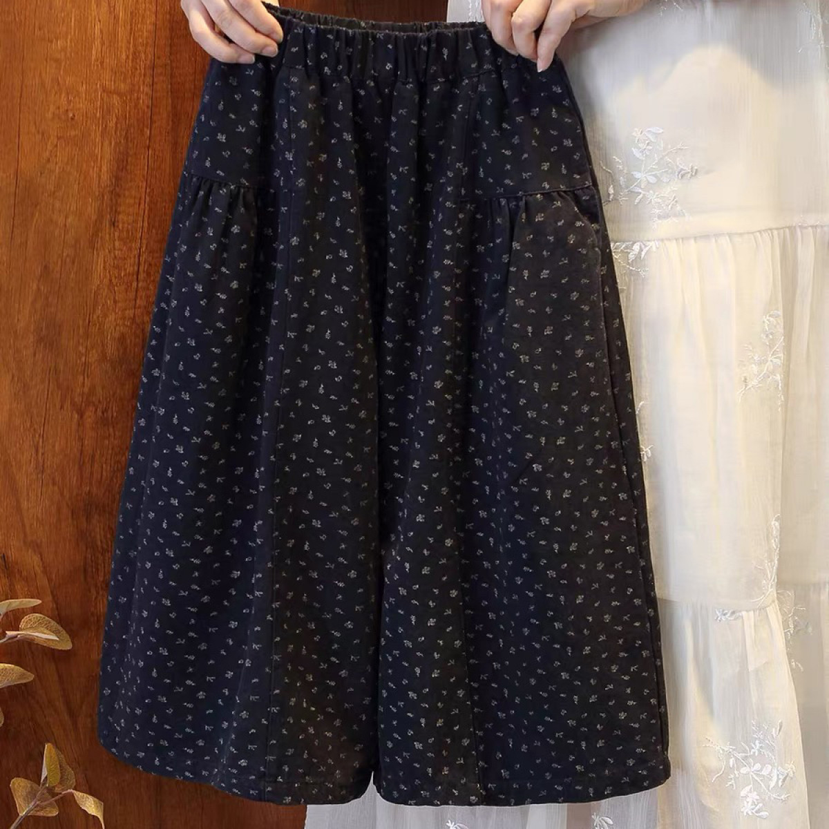 春秋版！品质款软糯有质感秋季中大童百搭碎花长裤女童宽松裤子