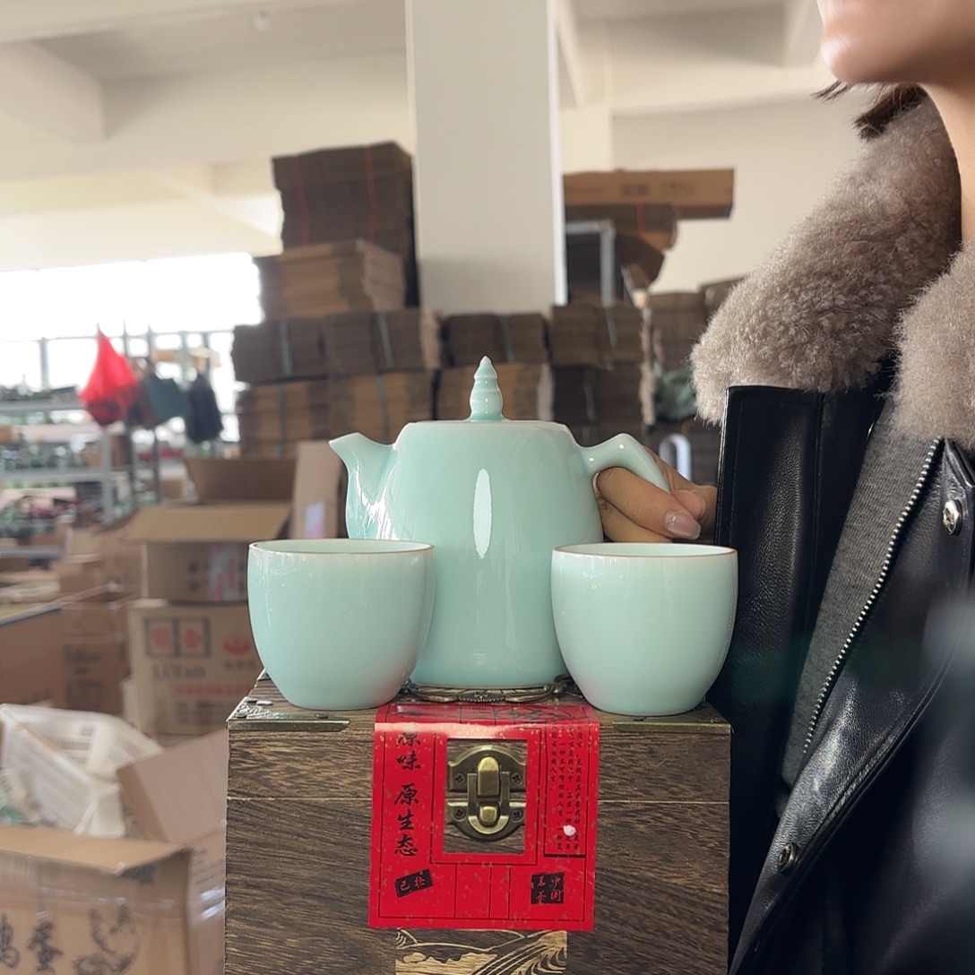 龙泉云间青瓷小米茶器