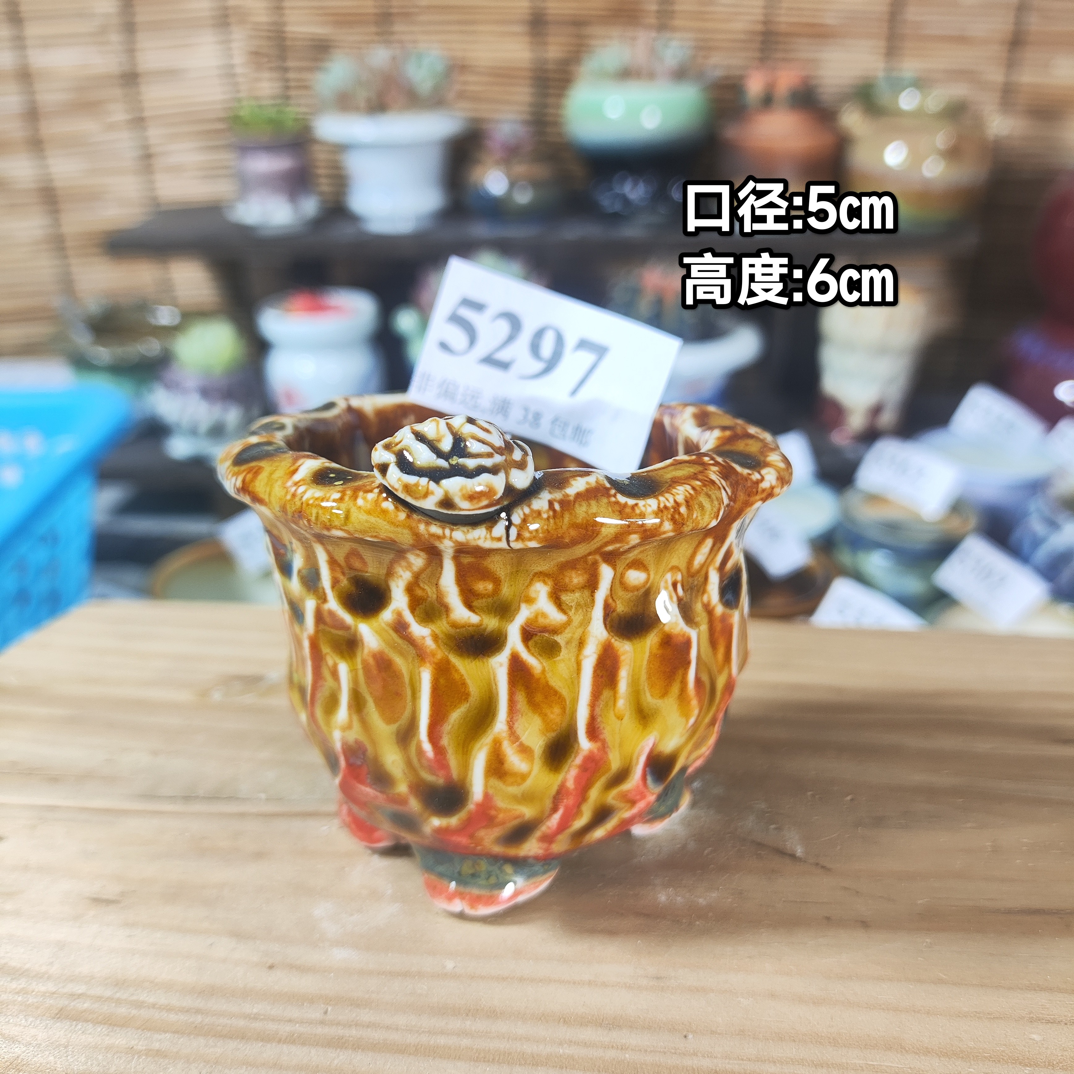 手工创意多肉花盆摆件迷你多肉花盆景德镇纯手工制做