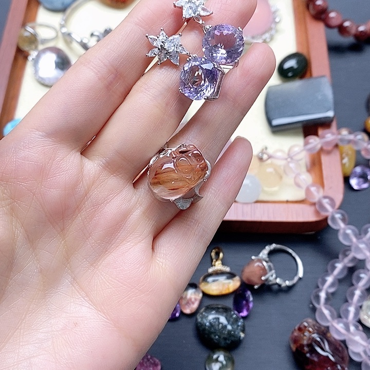 未镶嵌手链水晶藍****.