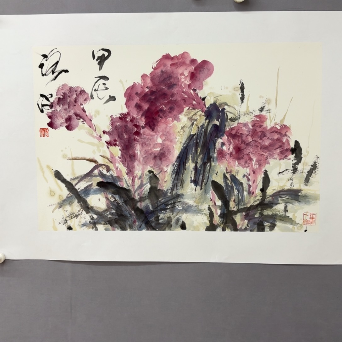 国画艺术家真人手绘