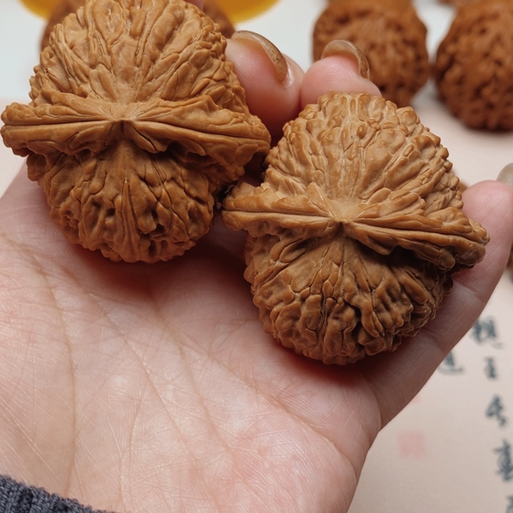 把件文玩核桃小****豆白狮子44