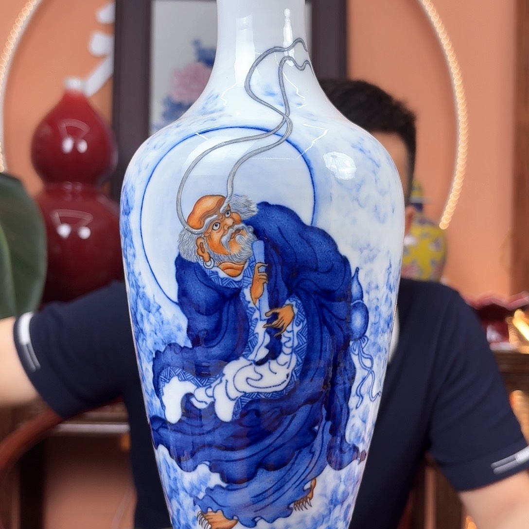 景德镇陶瓷手绘花瓶
