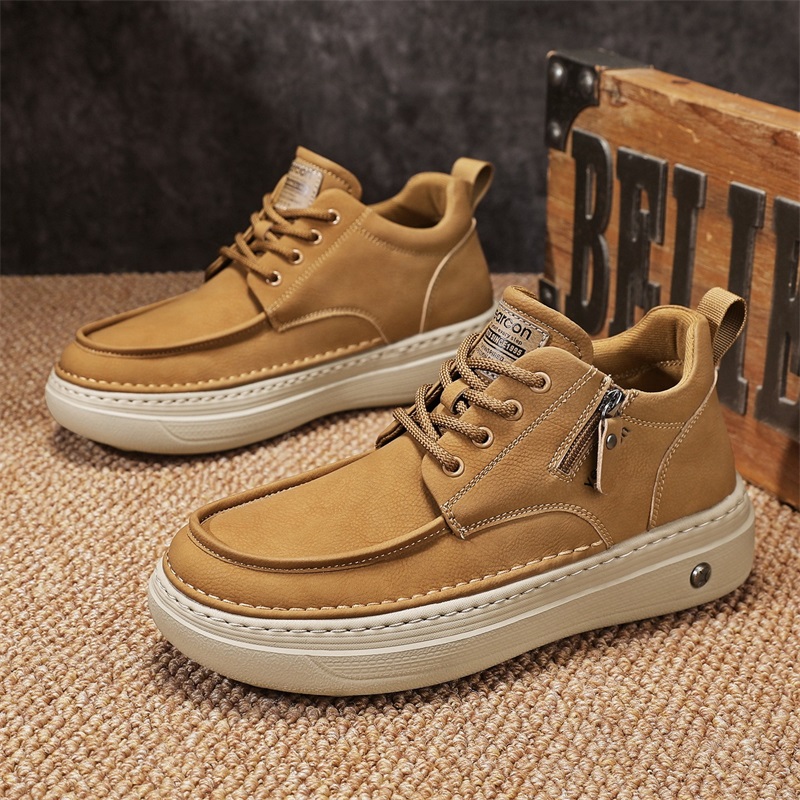 意尔康男鞋2025冬季新款时尚百搭潮流复古厚底增高男士运动休闲鞋