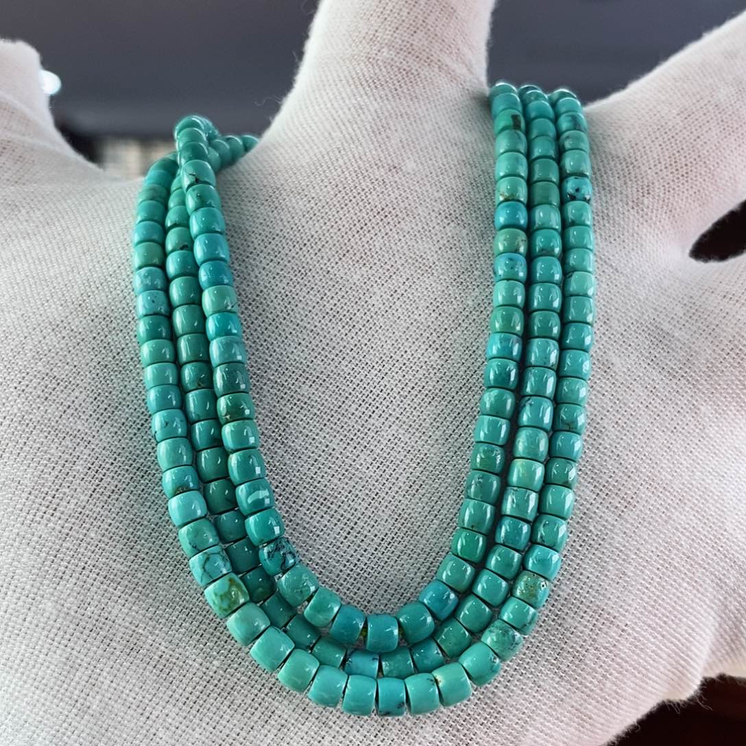 绿松石珠宝奇石未镶嵌4mm