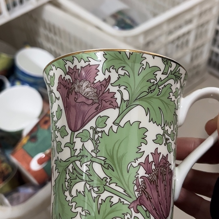 瓷片微瑕骨瓷马克杯绿一个