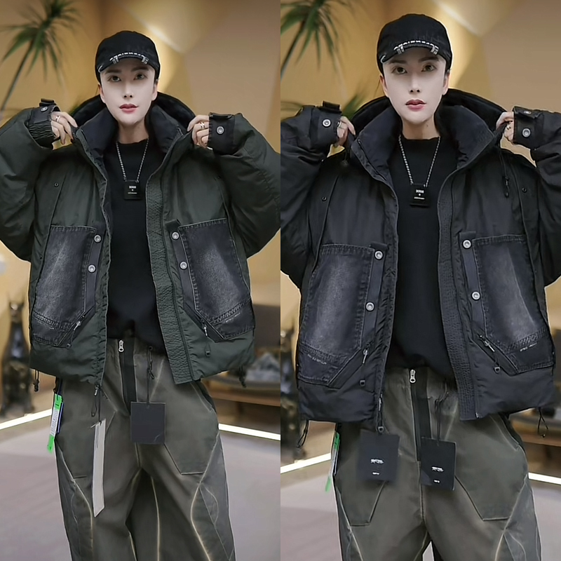 聚【特殊工艺】6581  易麦 90白鸭绒 连帽保暖羽绒服   w269-24007