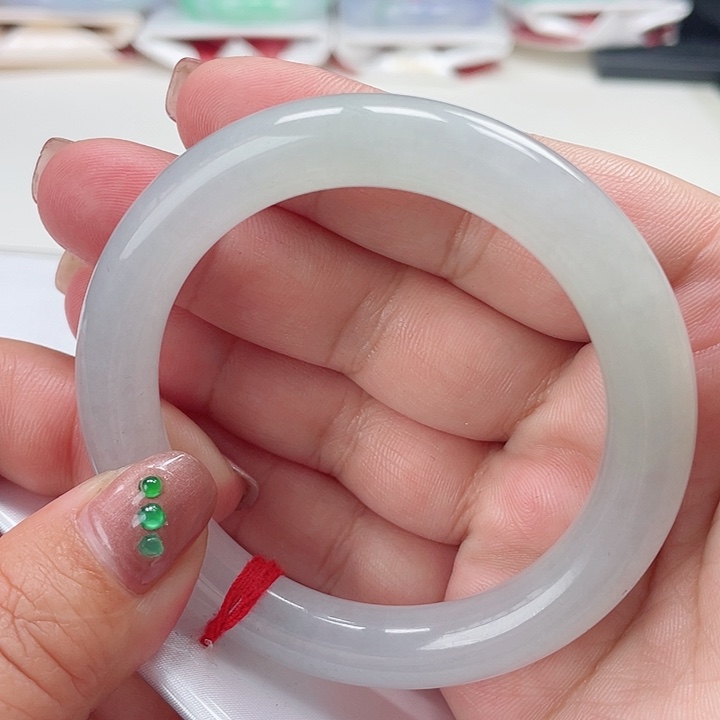 翡翠手镯未镶嵌缅甸翡翠手镯52圈