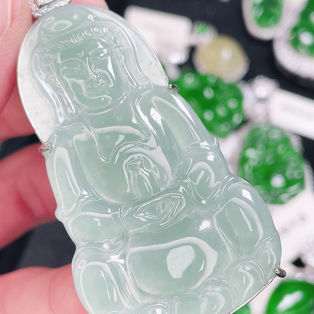 翡翠未镶嵌颈饰555